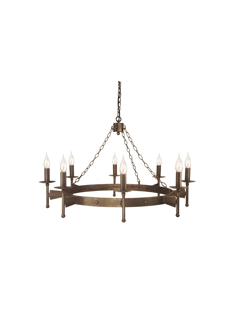 Rustic chandeliers - Elstead Lighting Interior Pendant CROMWELL 8x60W E14 CW8 OLD BRZ. - product kolory-swiatla.pl 1