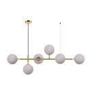 Pendant lamps - Light Prestige Alisa pendant lamp white balls LP-005/6P WH 6xE14 gold / white - product 1