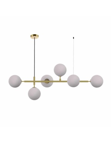 Light Prestige Alisa pendant lamp white balls LP-005/6P WH 6xE14 gold / white