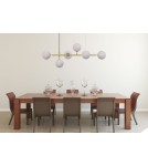 Pendant lamps - Light Prestige Alisa pendant lamp white balls LP-005/6P WH 6xE14 gold / white - product 4
