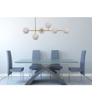 Pendant lamps - Light Prestige Alisa pendant lamp white balls LP-005/6P WH 6xE14 gold / white - product 5