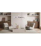 Pendant lamps - Light Prestige Alisa pendant lamp white balls LP-005/6P WH 6xE14 gold / white - product 6