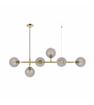 Pendant lamps - Light Prestige Alisa pendant lamp transparent balls LP-005/6P TR 6xE14 gold / transparent - product 1