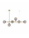 Light Prestige Alisa pendant lamp transparent balls LP-005/6P TR 6xE14 gold / transparent