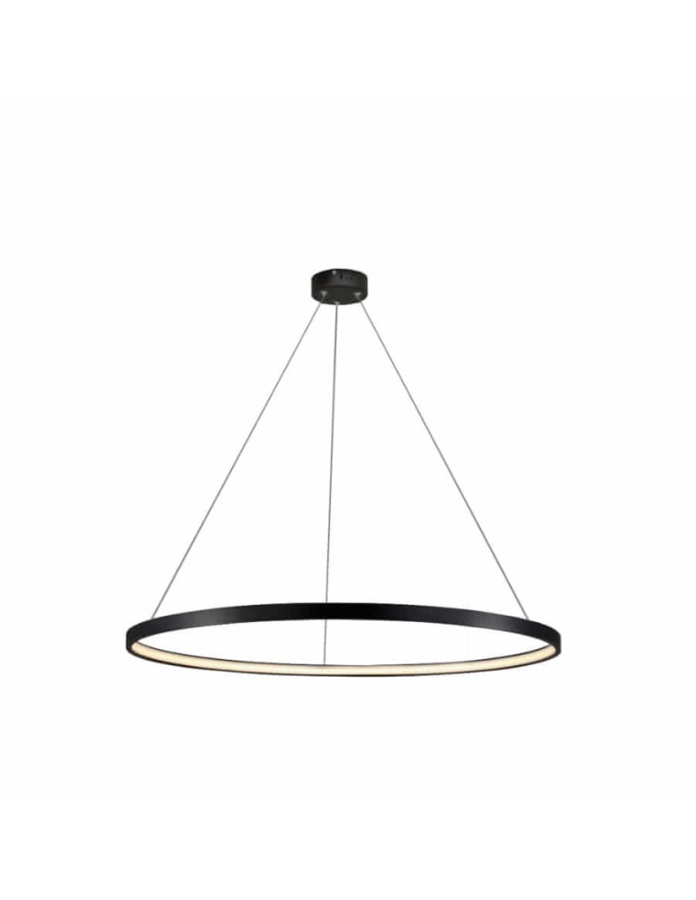 Pendant lamps circles - Light Prestige Ring medium pendant lamp black 3000K LP-909/1P M BK 1xLED black - product kolory-swiatla.pl 1