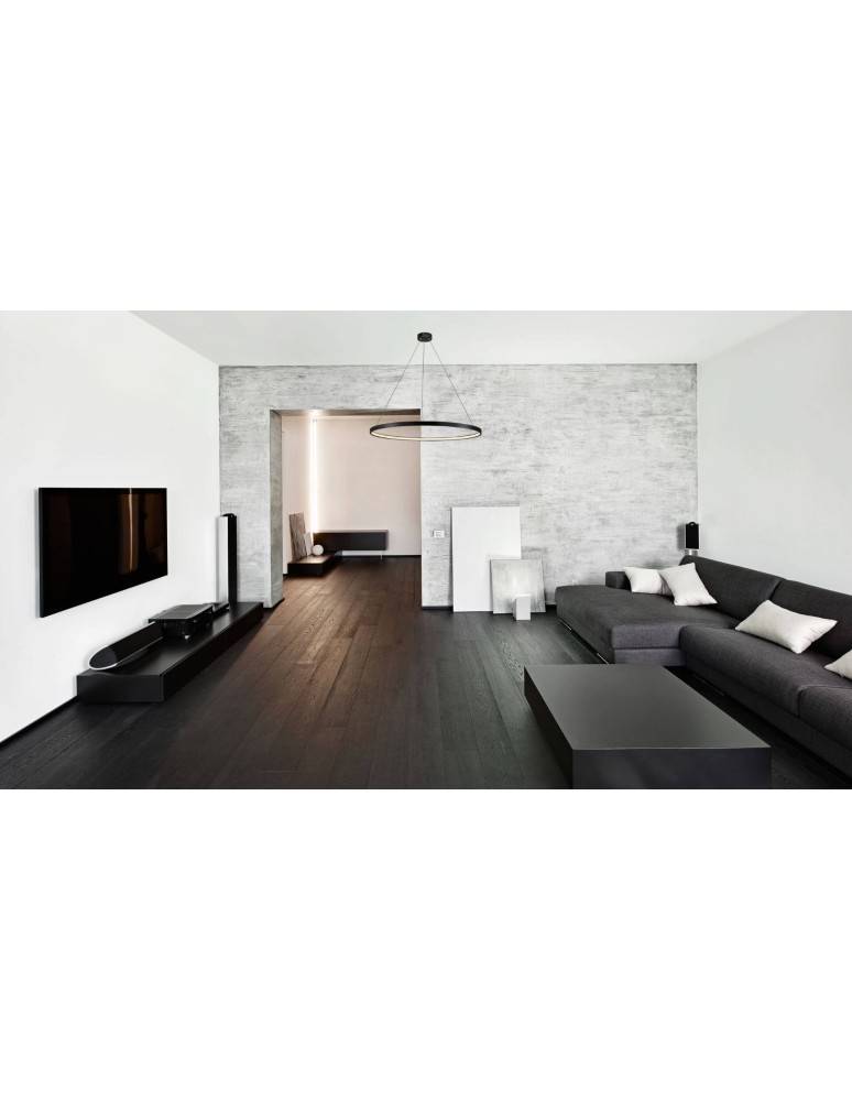 Pendant lamps circles - Light Prestige Ring medium pendant lamp black 3000K LP-909/1P M BK 1xLED black - product kolory-swiatla.pl 3