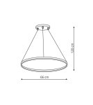 Pendant lamps circles - Light Prestige Ring medium pendant lamp black 3000K LP-909/1P M BK 1xLED black - product 4