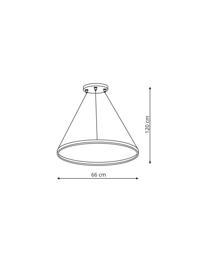 Pendant lamps circles - Light Prestige Ring medium pendant lamp black 3000K LP-909/1P M BK 1xLED black - product kolory-swiatla.pl 4