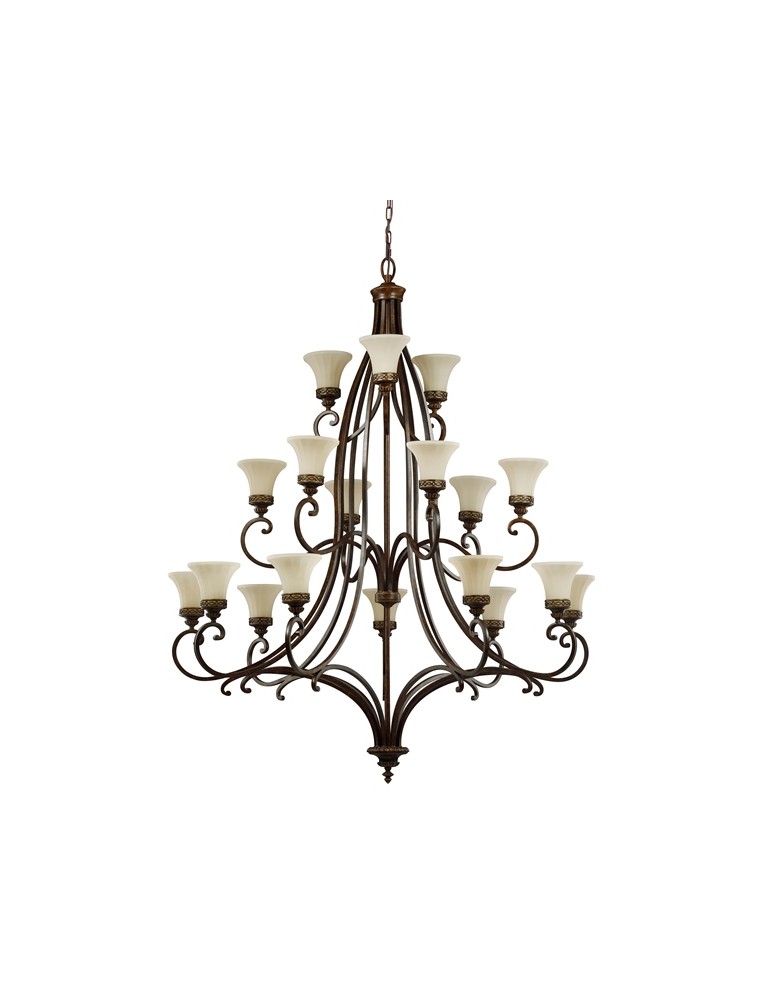 Chandeliers - Feiss DRAWING ROOM 18x100W E27 FE/DRAWINGRM18 Pendant. - product kolory-swiatla.pl 1