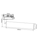 Lamps for 1 phase busbars - Light Prestige Aries spotlight L for 1F rail black LP-8636L BK 1xLED black - product 2