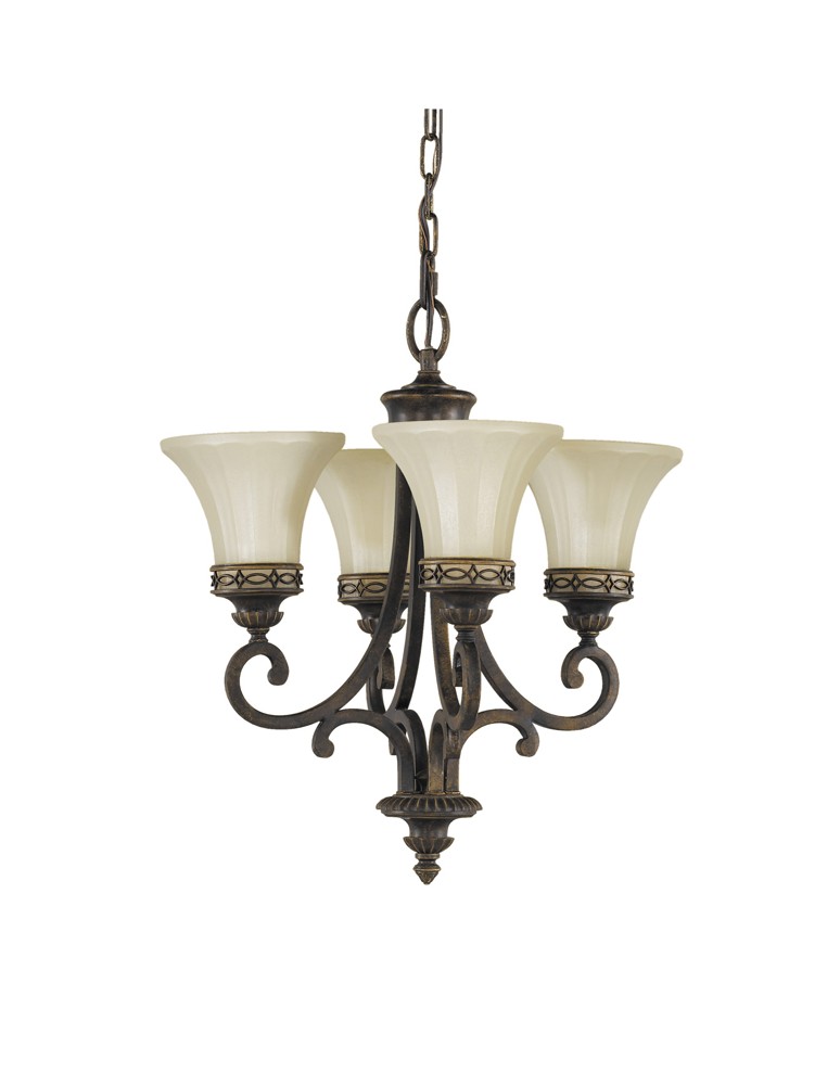 Retro chandeliers - Feiss DRAWING ROOM 4x100W E27 FE/DRAWING RM4 Pendant. - product kolory-swiatla.pl 1