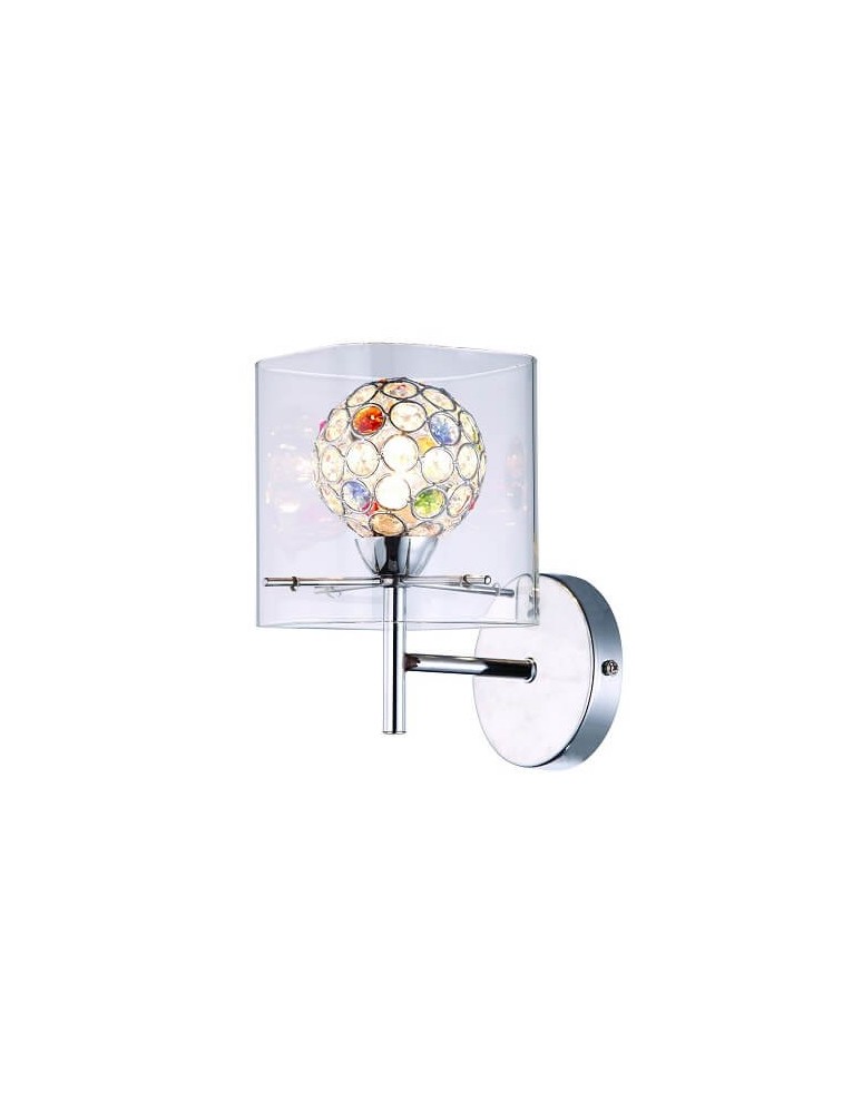Kinkiety - Light Prestige Spark kinkiet multikolor LP-5193/1W 1xG9 srebrny, multikolor - produkt kolory-swiatla.pl 1