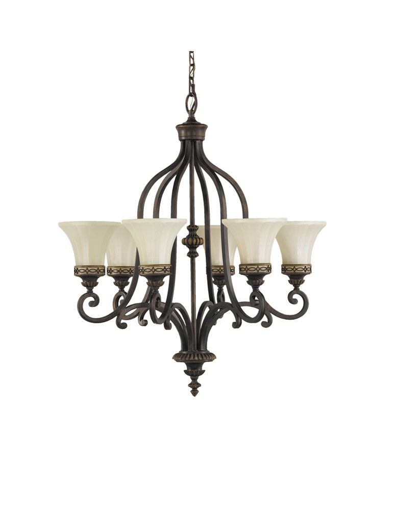 Chandeliers - Feiss DRAWING ROOM 6x100W E27 FE/DRAWING RM6 Pendant. - product kolory-swiatla.pl 1