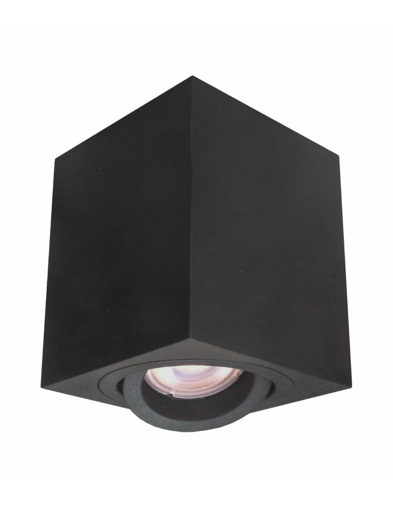 Ceiling luminaires for replaceable light source - Light Prestige Lyon 1 surface-mounted luminaire black GU10 black LP-5881/1SM BK - product kolory-swiatla.pl 1