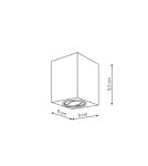 Ceiling luminaires for replaceable light source - Light Prestige Lyon 1 surface-mounted luminaire black GU10 black LP-5881/1SM BK - product 2