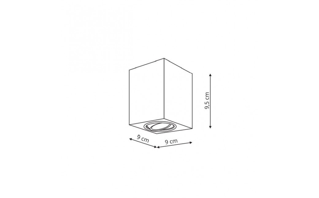 Light Prestige Lyon 1 oprawa natynkowa czarna GU10 czarny LP-5881/1SM BK