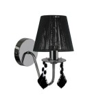 Wall lamps with lampshade - Light Prestige Mona wall lamp black 1xE14 black LP-5005/1W black - product 1