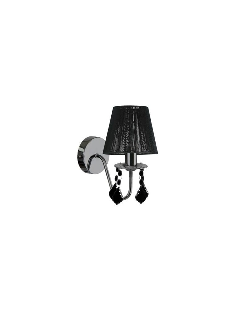 Wall lamps with lampshade - Light Prestige Mona wall lamp black 1xE14 black LP-5005/1W black - product kolory-swiatla.pl 1