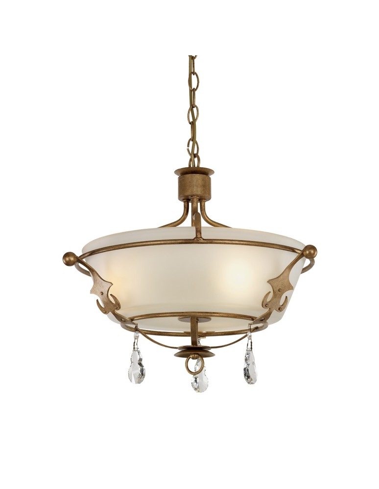 Rustic chandeliers - Elstead WINDSOR Pendant E14 3x60W Gold WINDSOR-SF-GOLD - product kolory-swiatla.pl 1