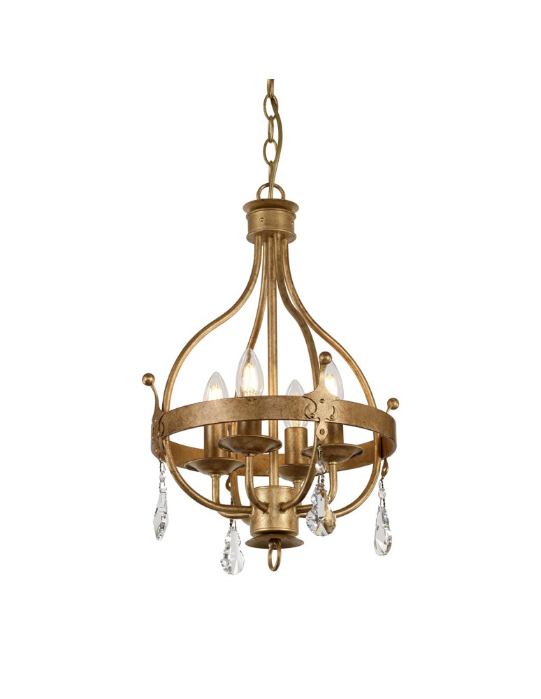 Rustic chandeliers - Elstead WINDSOR Pendant E14 4x60W Gold WINDSOR4-GOLD - product kolory-swiatla.pl 1