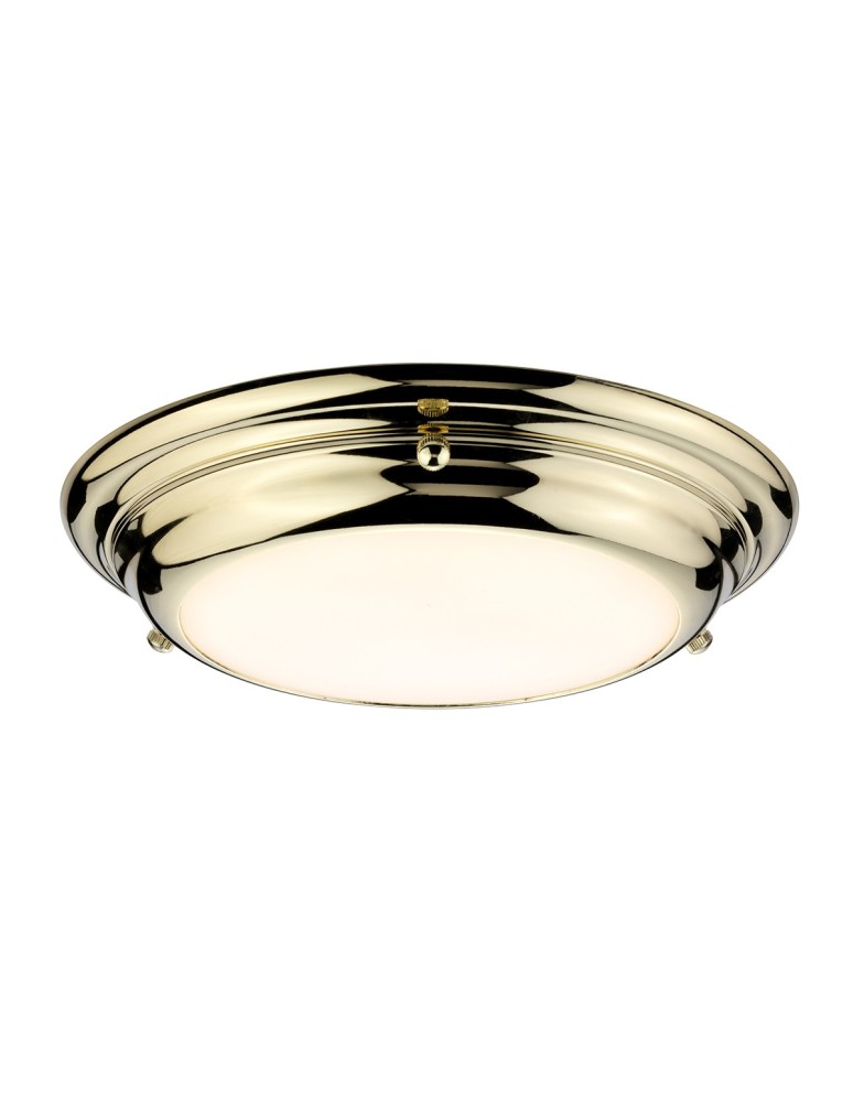 Ceiling lamps - Elstead WELLAND LED Plafond 1x12W Brass WELLAND-F-S-PB - product kolory-swiatla.pl 1