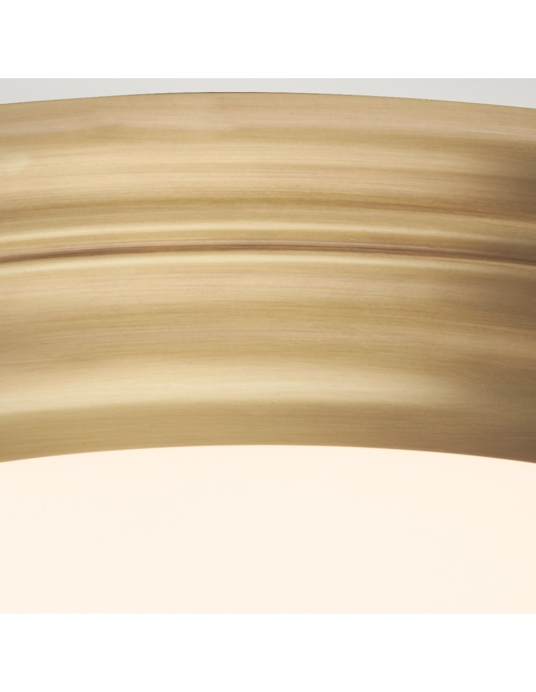 Hermetic plafonds - Elstead WELLAND LED Plafond 1x25W IP54 Antique Brass WELLAND-F-AB - product kolory-swiatla.pl 3