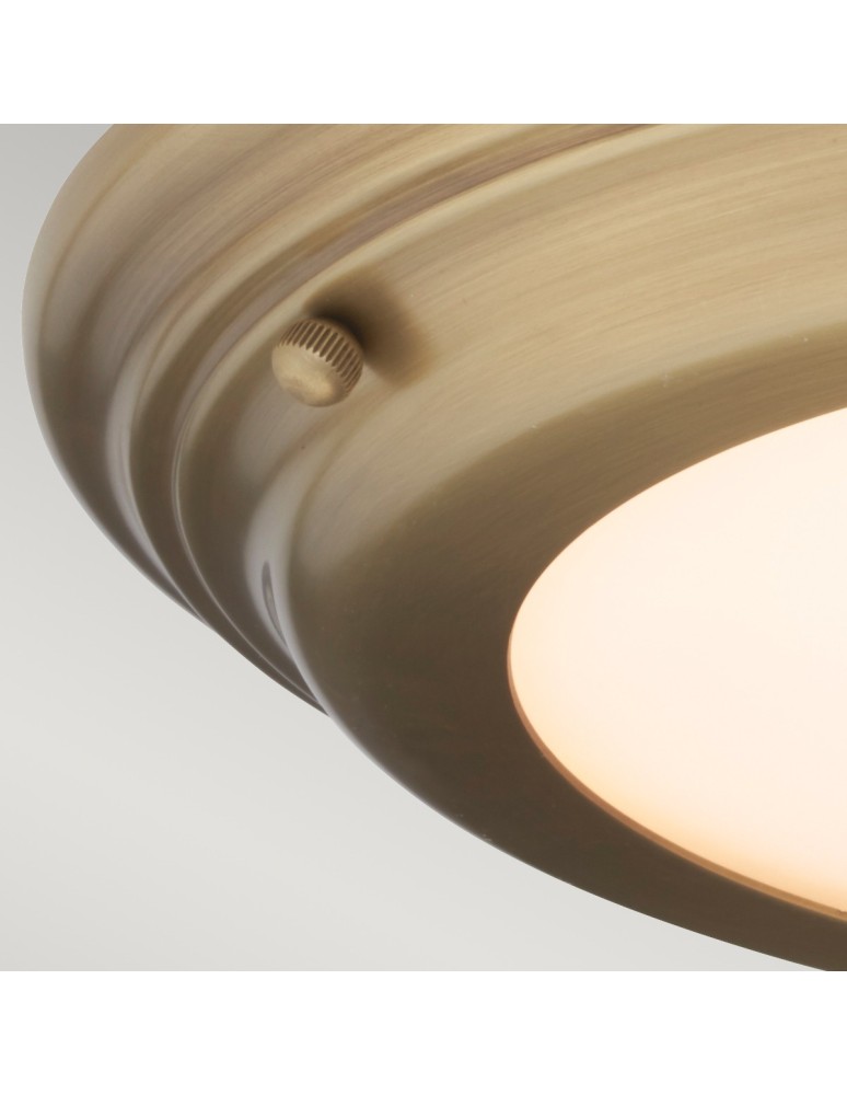 Hermetic plafonds - Elstead WELLAND LED Plafond 1x25W IP54 Antique Brass WELLAND-F-AB - product kolory-swiatla.pl 4