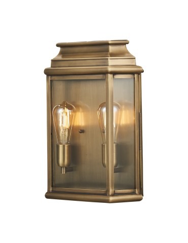 Elstead ST MARTINS Wall lamp E27 2x100W IP44 Antique Brass ST-MARTINS-L-BR
