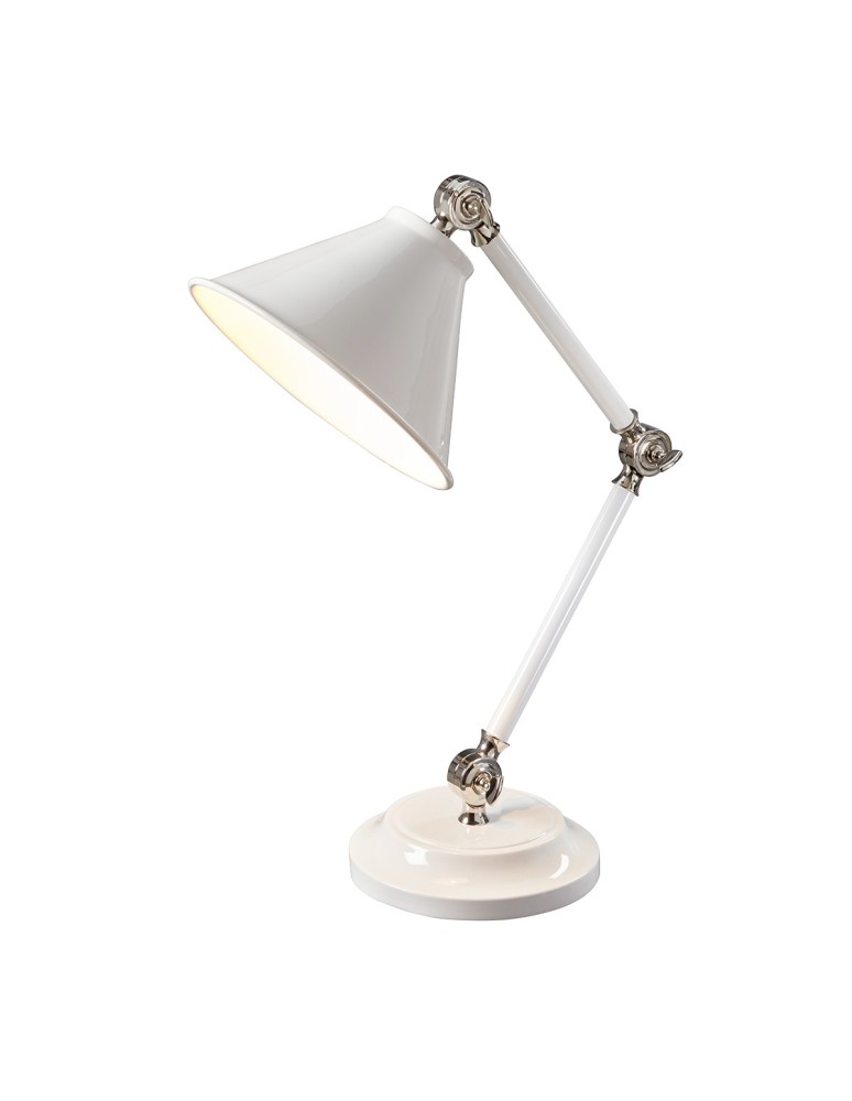 Reading table lamps - Elstead PROVENCE ELEMENT E27 1x60W White/Nickel Table Lamp PV-ELEMENT-WPN - product kolory-swiatla.pl 1