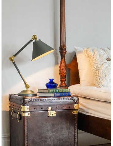 Elstead PROVENCE ELEMENT E27 1x60W Graphite/Antique Brass Table Lamp PV-ELEMENT-GAB - product 2