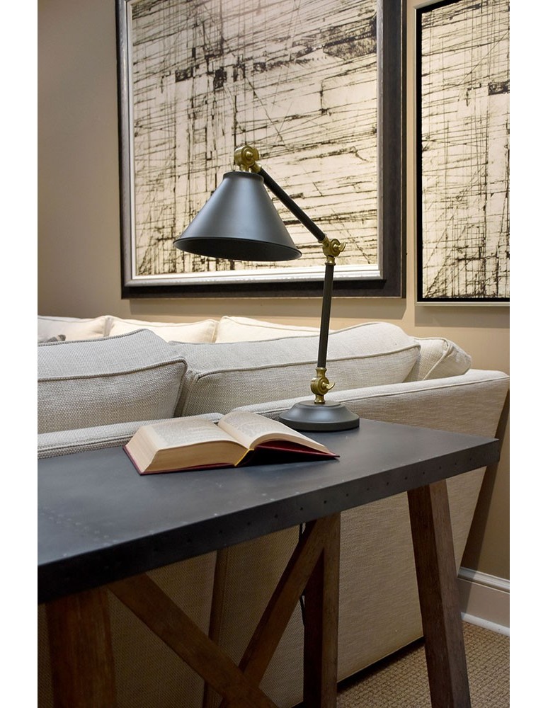 Reading table lamps - Elstead PROVENCE ELEMENT E27 1x60W Graphite/Antique Brass Table Lamp PV-ELEMENT-GAB - product kolory-swiatla.pl 3