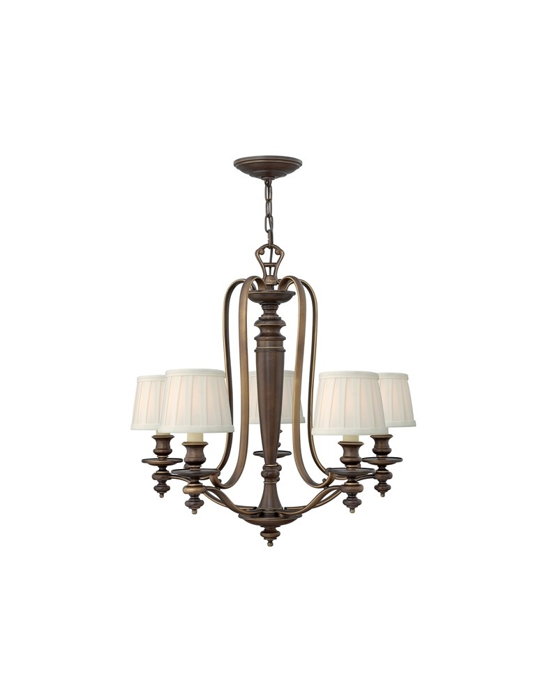 Retro chandeliers - Hinkley DUNHILL 5x60W E14 HK/DUNHILL5 Pendant. - product kolory-swiatla.pl 1
