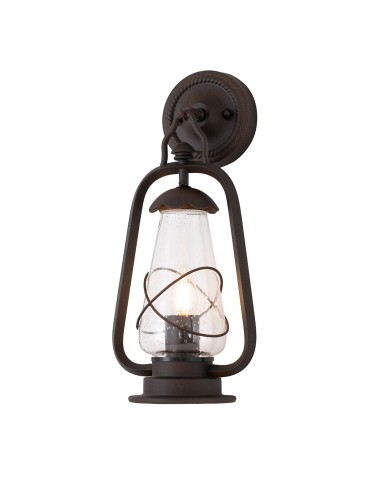 Elstead MINERS Wall lamp E27 1x60W IP44 Brown MINERS-WALL