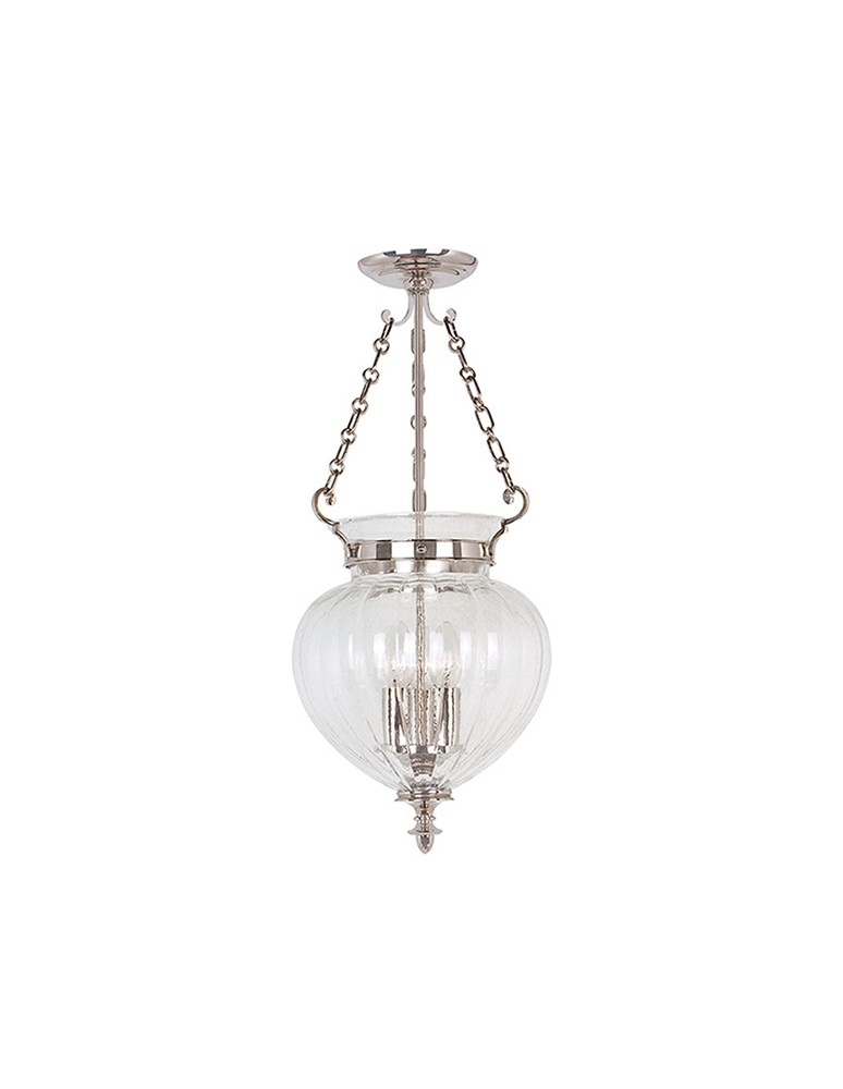 Chandeliers - Elstead FINSBURY 3x60W E14 FP/P/M POL NCKL Pendant. - product kolory-swiatla.pl 1