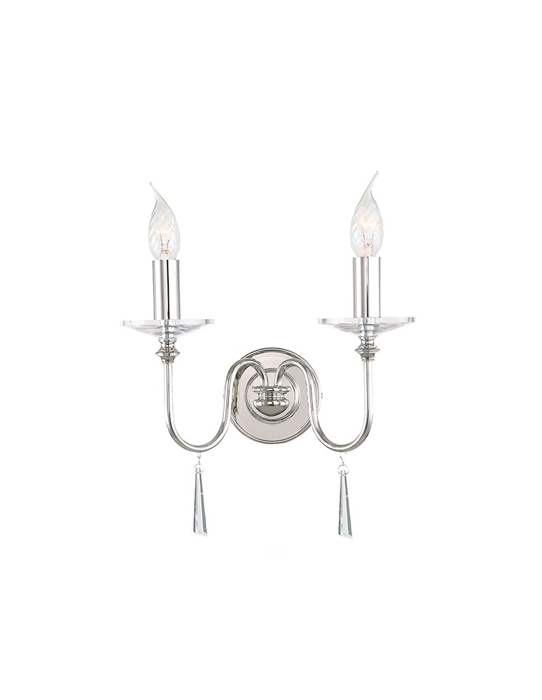 Chandelier wall lamps - Elstead FINSBURY PARK 2x60W E14 FP2 POL NICKEL Wall lamp. - product kolory-swiatla.pl 1