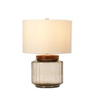 Table lamps with lampshade - Elstead LUGA Table Lamp E27 1x60W Brass LUGA-TL-SMOKE - product 2