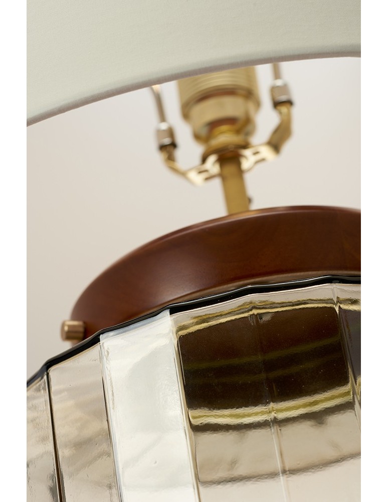 Table lamps with lampshade - Elstead LUGA Table Lamp E27 1x60W Brass LUGA-TL-SMOKE - product kolory-swiatla.pl 3