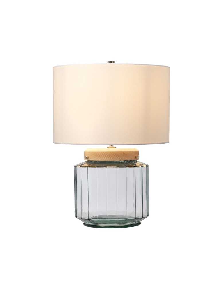 Table lamps with lampshade - Elstead LUGA Table Lamp E27 1x60W Smoky LUGA-TL-NATURAL - product kolory-swiatla.pl 2