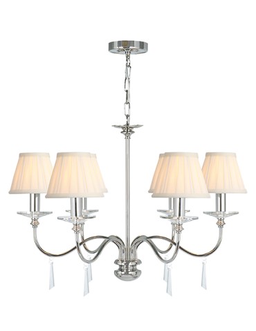 Elstead FINSBURY PARK 6x60W E14 FP6 POL NICKEL Pendant.