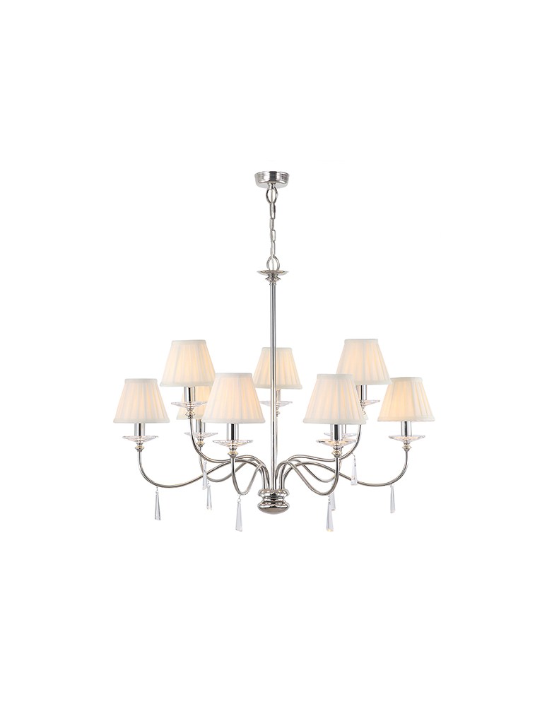 Chandelier chandeliers - Elstead FINSBURY PARK 9x60W E14 FP9 POL NICKEL Pendant. - product kolory-swiatla.pl 2
