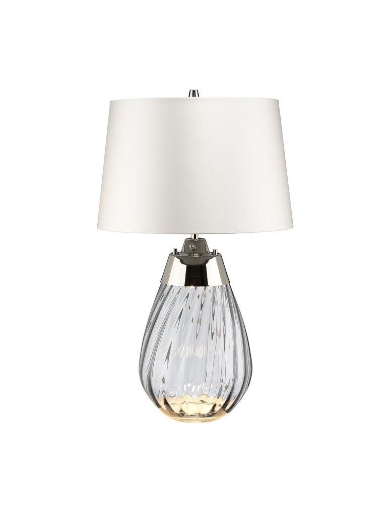 Table lamps with lampshade - Elstead LENA Table Lamp E27+GU10 1x60W+1x7W Tinted/White LENA-TL-S-SMOKE-OWSS - product kolory-swiatla.pl 1