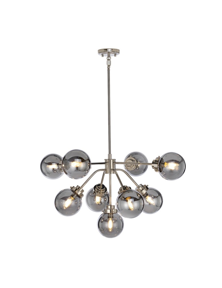 Modern chandeliers - Elstead KULA Chandelier E14 9x8W Nickel KULA9 - product kolory-swiatla.pl 1