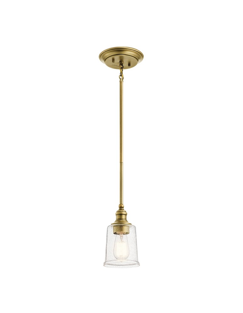 Pendant lamps - Elstead WAVERLY Pendant E27 1x60W Brass KL-WAVERLY-MP-NBR - product kolory-swiatla.pl 1