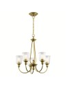 Elstead WAVERLY Chandelier E27 5x60W Brass KL-WAVERLY5-NBR