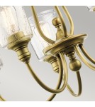 Retro chandeliers - Elstead WAVERLY Chandelier E27 5x60W Brass KL-WAVERLY5-NBR - product 2