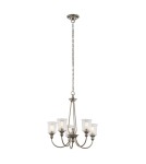 Retro chandeliers - Elstead WAVERLY E27 5x60W Zinc Chandelier KL-WAVERLY5-CLP - product 1