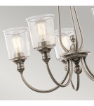 Retro chandeliers - Elstead WAVERLY E27 5x60W Zinc Chandelier KL-WAVERLY5-CLP - product 2