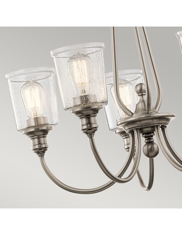 Elstead WAVERLY E27 5x60W Zinc Chandelier KL-WAVERLY5-CLP - product 2