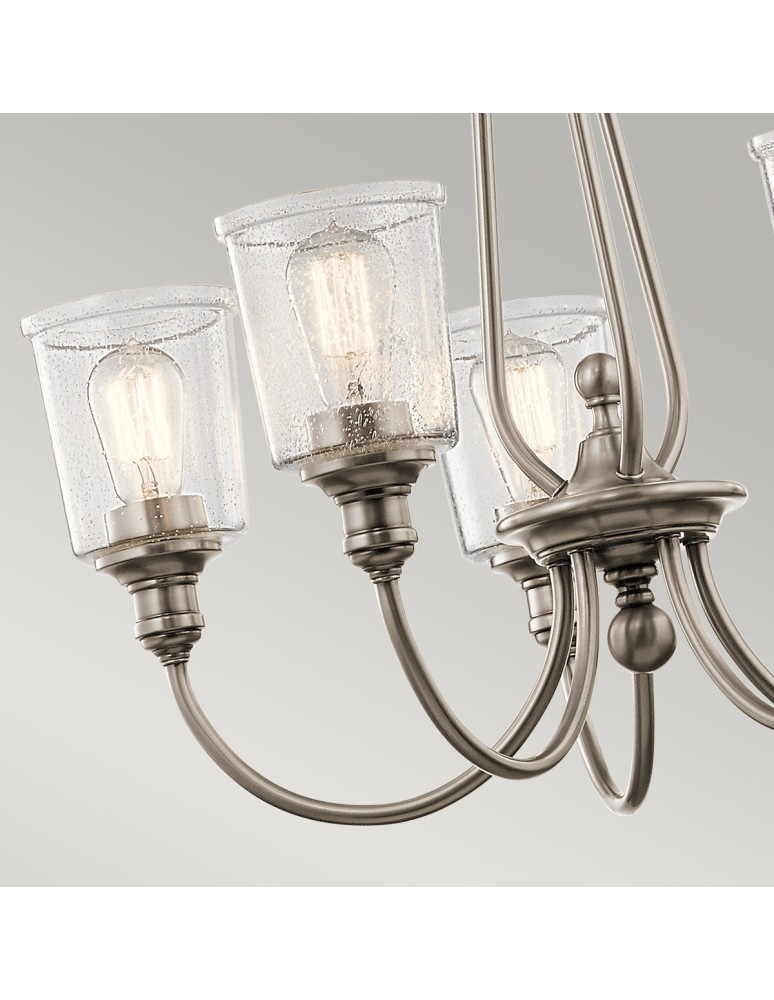 Retro chandeliers - Elstead WAVERLY E27 5x60W Zinc Chandelier KL-WAVERLY5-CLP - product kolory-swiatla.pl 2