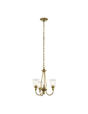 Elstead WAVERLY Chandelier E27 3x60W Brass KL-WAVERLY3-NBR